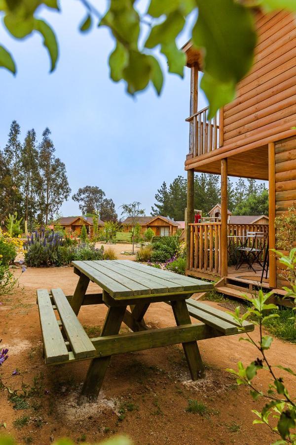 Cabana En Tunquen Con Parrilla, Fogon, Piscina Y Bosque Exterior foto