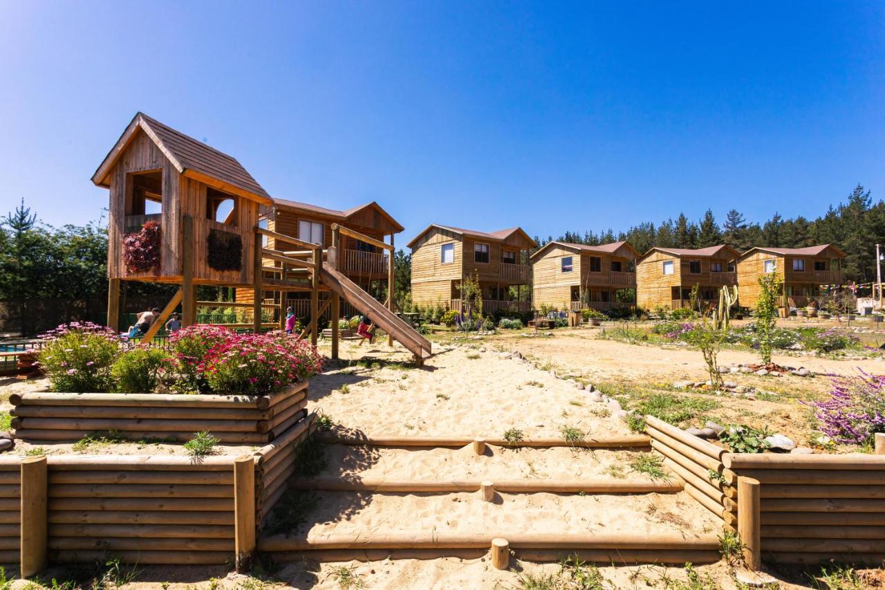 Cabana En Tunquen Con Parrilla, Fogon, Piscina Y Bosque Exterior foto