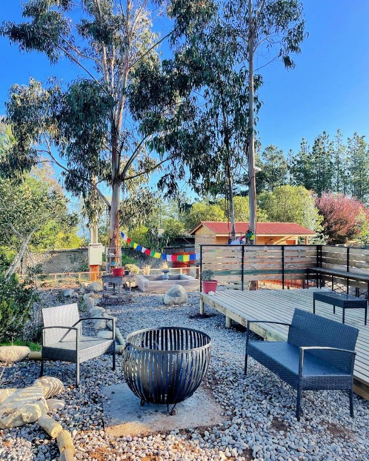Cabana En Tunquen Con Parrilla, Fogon, Piscina Y Bosque Exterior foto
