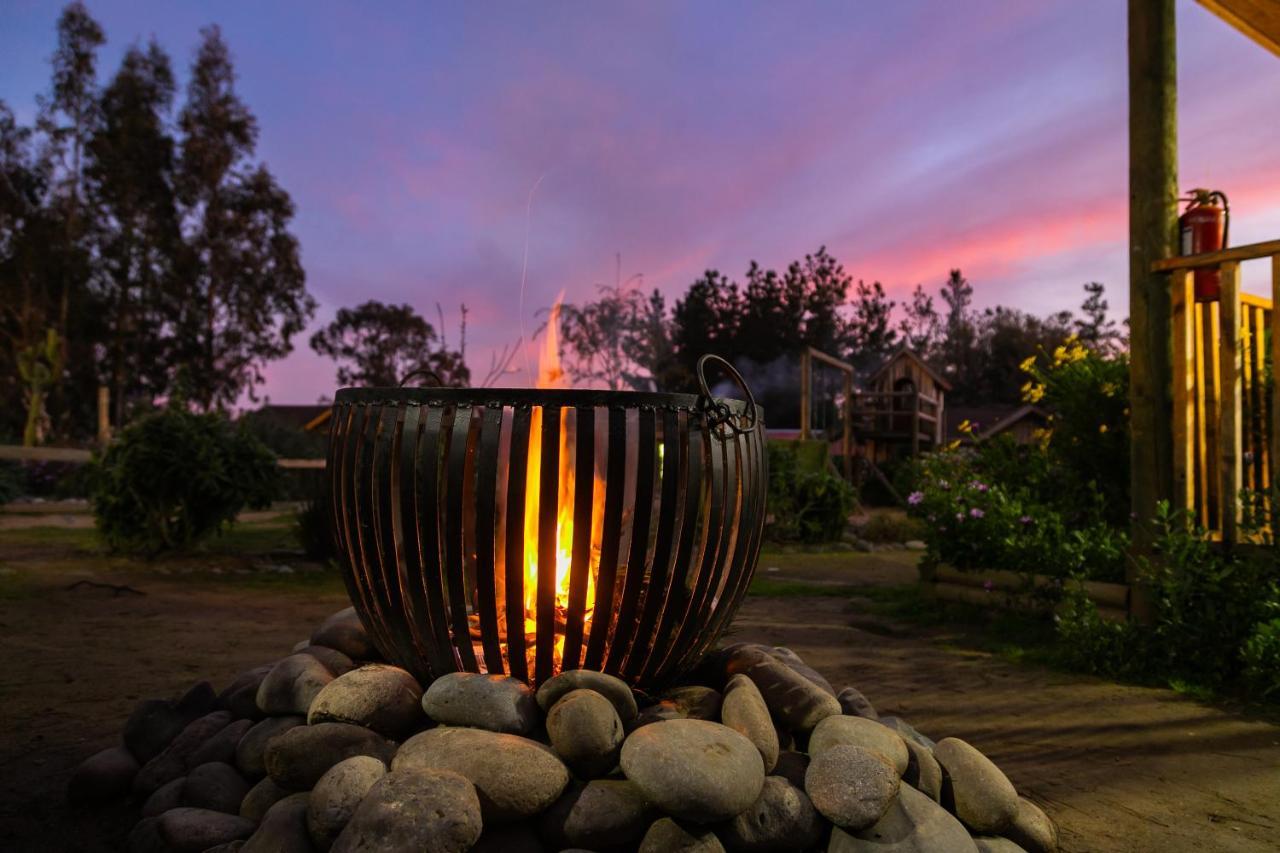 Cabana En Tunquen Con Parrilla, Fogon, Piscina Y Bosque Exterior foto