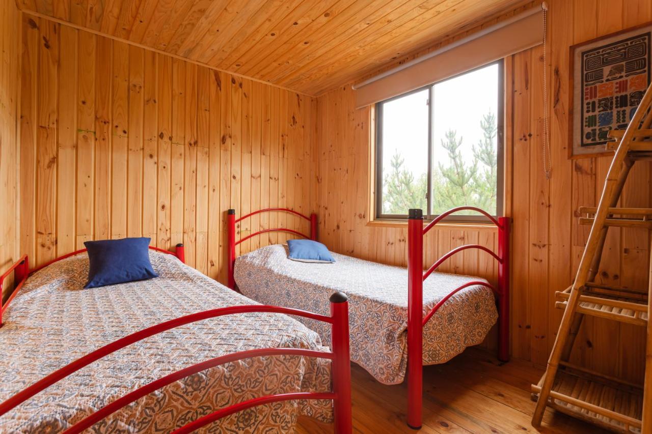Cabana En Tunquen Con Parrilla, Fogon, Piscina Y Bosque Exterior foto