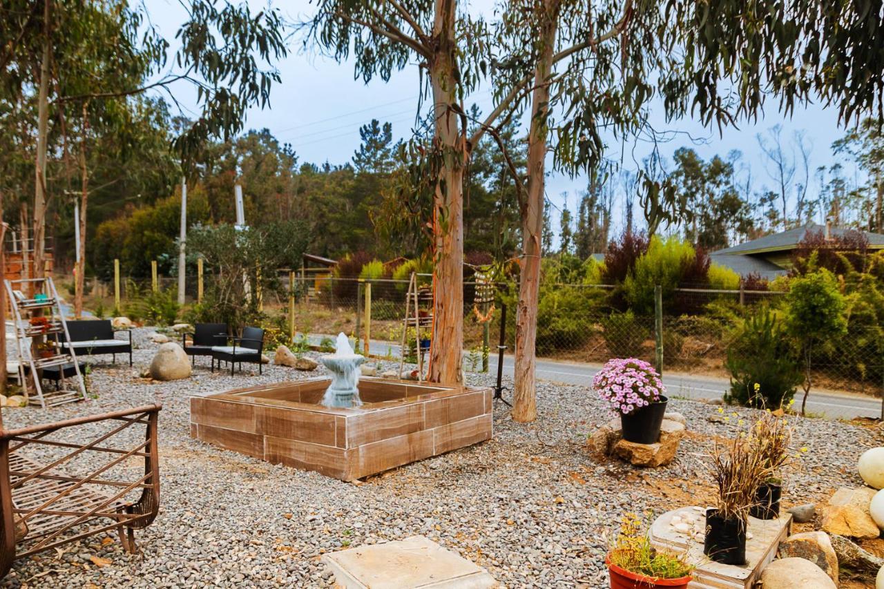 Cabana En Tunquen Con Parrilla, Fogon, Piscina Y Bosque Exterior foto