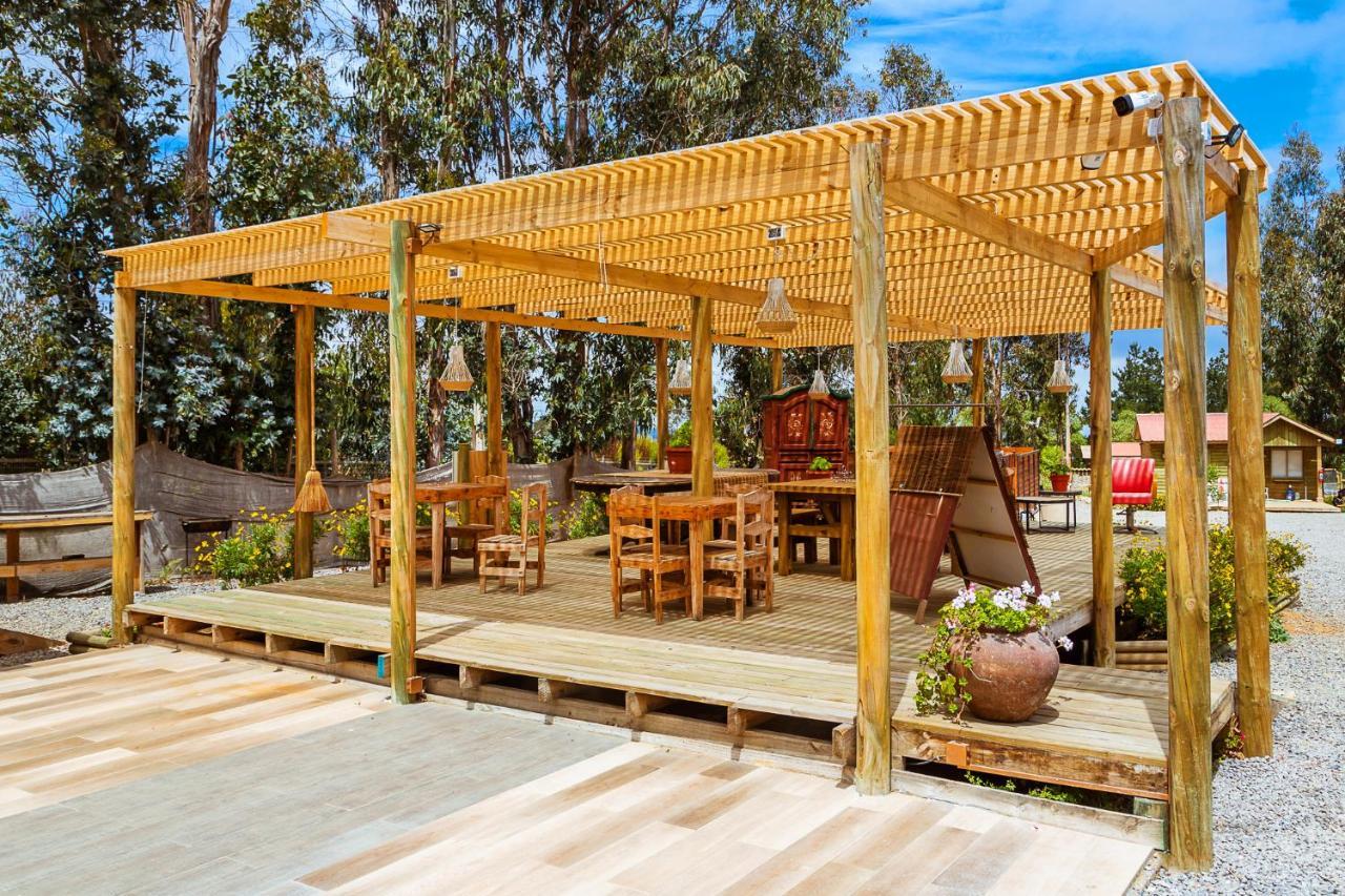Cabana En Tunquen Con Parrilla, Fogon, Piscina Y Bosque Exterior foto